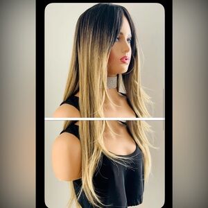 Natural Black to Light Brown Ombre Women’s Wig